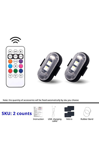 Choice 2 counts of lights RGB Skateboard Scooter Light Underglow Kit Wireless...