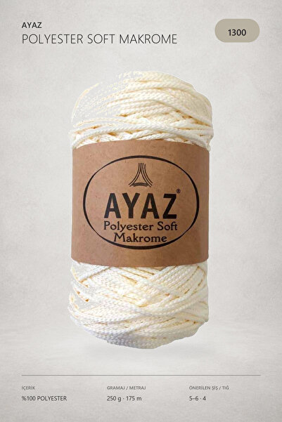Ayaz Polyester Soft Makrome 250 Gram 175 Metre 1300
