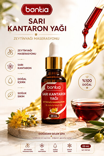 Bontia Sarı Kantaron Yağı 20 ml – Zeytinyağı Maserasyon