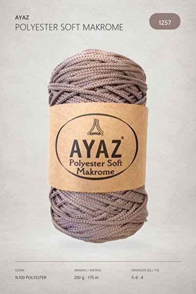 Ayaz Polyester Soft Makrome 250 Gram 175 Metre 1257