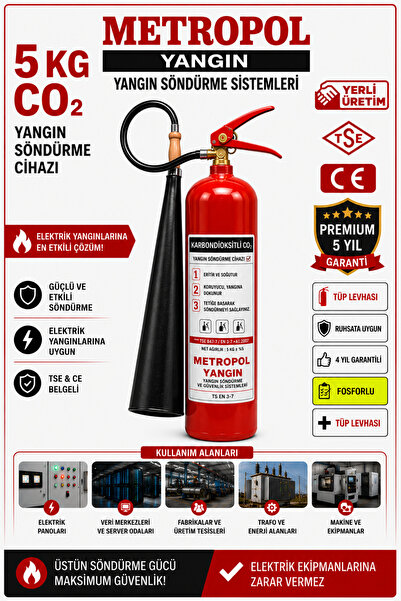 CO2 KARBONDİOKSİT GAZLI YANGIN SÖNDÜRME TÜPÜ