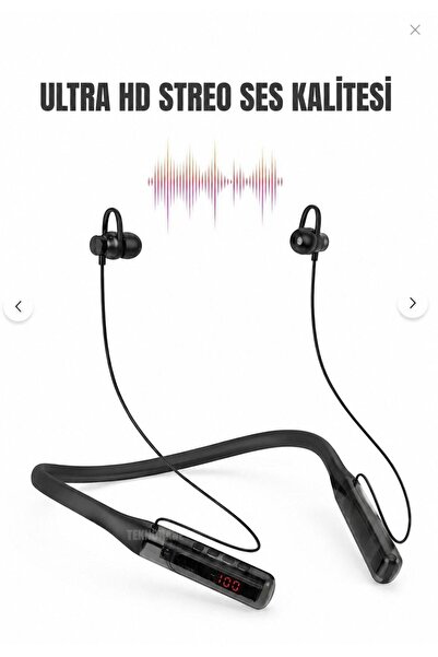 TEKNOHANE Sporcu Kulaklık Kablosuz Bluetooth Kulaklık Boyun Bantlı Asmalı Mık...
