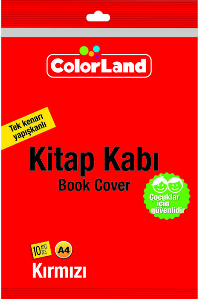 Colorland Book Container 10 Pieces Transparent Red Single Sided Adhesive