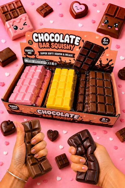 MİNGODAN Chocolate Bar Squishy Stres Oyuncağı Çikolata Kokulu Esnek Sukuşi An...