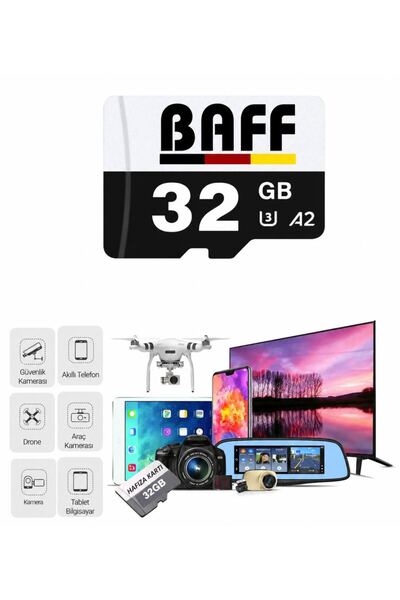 Baff 32GB Hafıza Kartı Video Kayıt Destekli U3 A2 Standartlarında