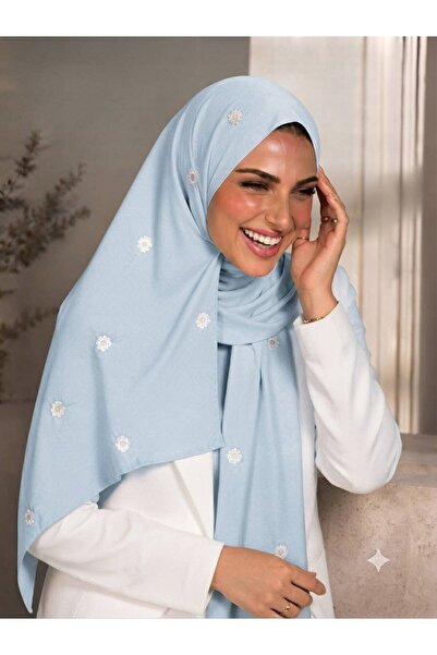 Veil Designer طرحة بوال طبقيتن أناقة هادئة تناسب كل إطلالة. بتطريز الورد الصف...