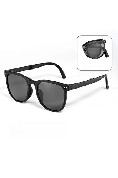Choice1 black Foldable Sunglasses Square Frame for Men Women Folding Driving ...