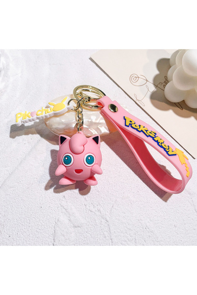Choice4 6 cm C Cartoon Pikachu Pokémon Silicone Keychain Hanger