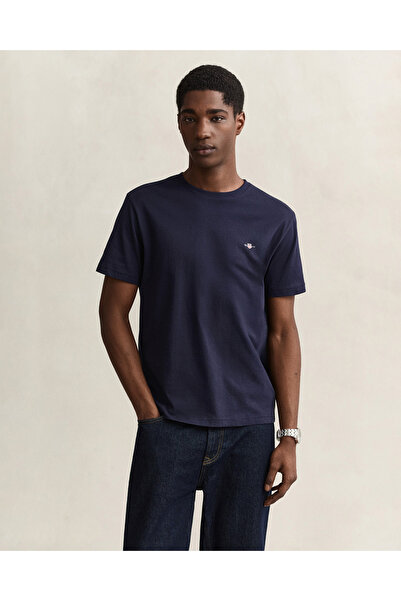 Gant Erkek Lacivert Regular Fit T-Shirt
