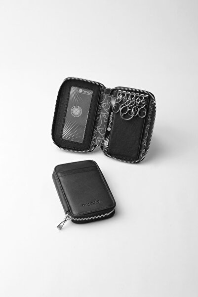 CENGİZ PAKEL Genuine Leather Black Men's Card Holder 2441