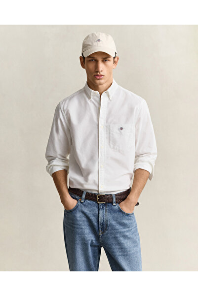 Gant Erkek Beyaz Regular Fit Oxford Gömlek