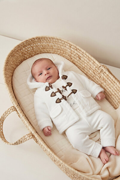 Bebezade Seasonal Corduroy Coat with Pocket Detail and Shepherd Buttons, 3-Pi...