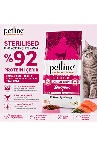 Petline Kilo Almasını Engelleyici Diyet Özellikli Somonlu Yetişkin Kedi Mamas...