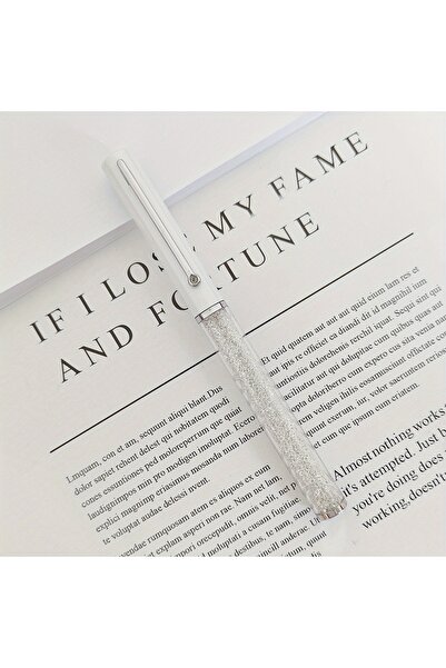 Choice3 White 1pc Fashion Crystal Diamond Pen, High-end Metal Ballpoint Pen, ...