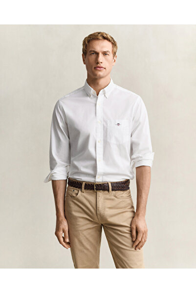 Gant Erkek Beyaz Regular Fit Poplin Gömlek