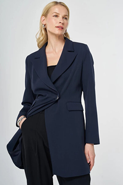Kayra Μπουφάν Blazer με ένα κουμπί Σκούρο Navy Blue