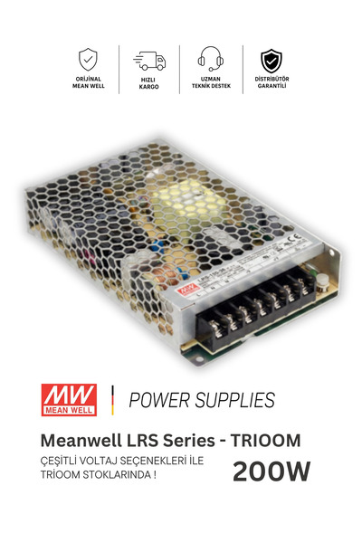 Meanwell LRS-200-12 (200w 17 Amper) SMPS Güç Kaynağı