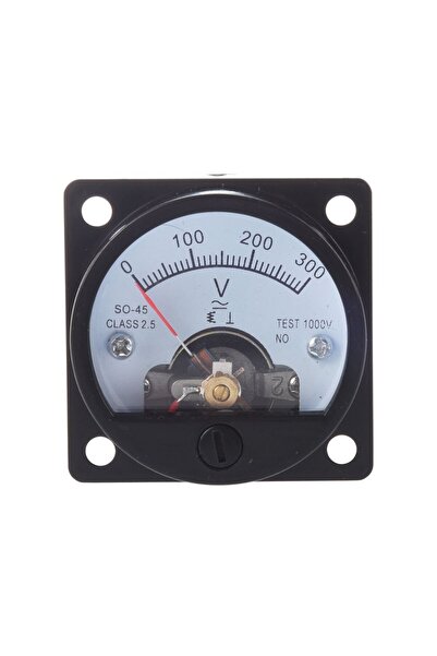 Choice black Black SO-45 AC Voltage Analog Dial Round AC 0-300V Voltage Gauge...