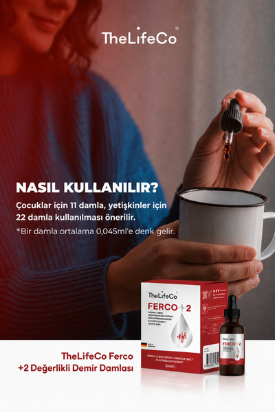 TheLifeCo Ferco 2 Değerlikli Demir Damlası 30 ml (Keçiboynuzu Özlü)