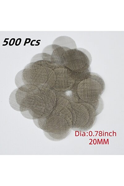 choice2 500 Pcs for 20MM 100 Pcs/500 Pcs Stainless Steel Pipe Filters Silvery...