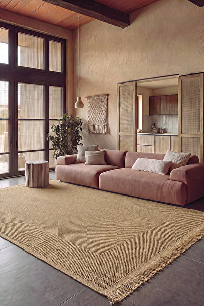 Cool Halı Mirage Kahverengi Kilim Halı Kaydırmaz Yıkanabilir Bukle Dokuma Boh...
