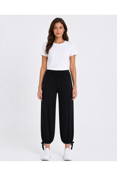 ESPİNA Pantaloni largi din tricot pentru femei, cu picioare reglabile, Shalwar