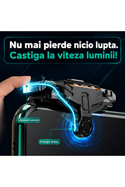 Timebox Declanșatoare de gaming pentru telefon și tabletă, 4 butoane de impuls, compatibile cu Pubg Fortnite Call of Duty -