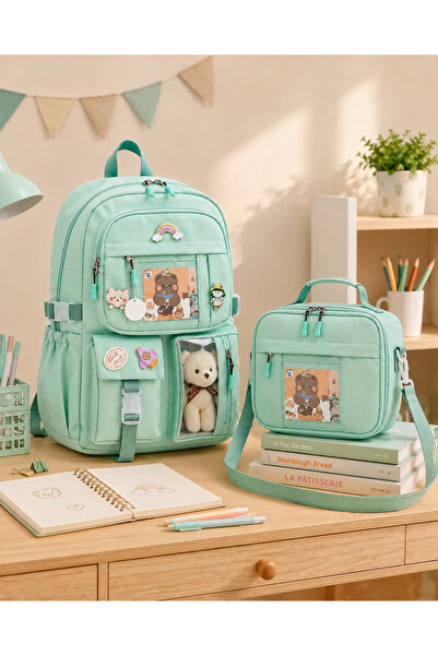 LE STYLE DE MARIE 2-Piece School Set Backpack and Lunch Bag - Ergonomic Light...