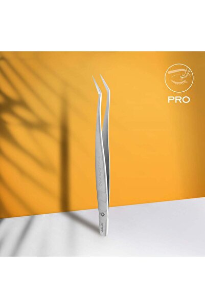 STALEKS EXPERT 41 TYPE 9 Profesyonel Kirpik Cımbızı (L Şeklinde, 35')