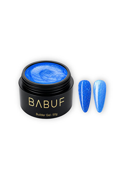 BABUF Gel de construcție autonivelant Mermaid Electric Blue Shimmer MBG1, 50g
