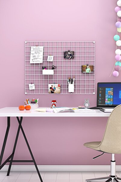 Roomie Home 60x80 Tel Pano Beyaz, Metal Fotoğraf Askısı -- iki adet Kıskaç ve...
