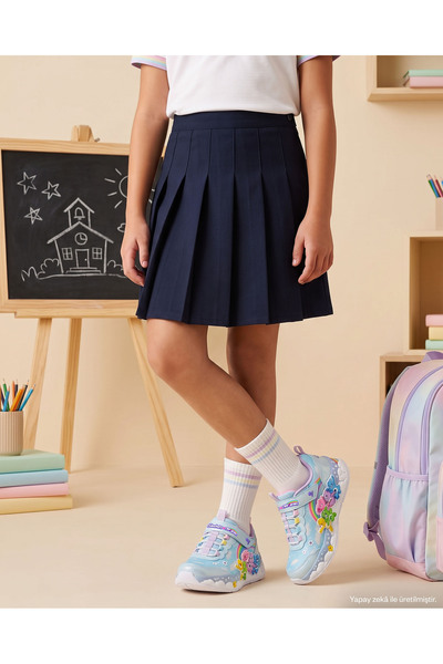 SKECHERS HUGS N SNUGS Büyük Kız Çocuk Mavi Işıklı Spor Ayakkabı 302390L BLMT