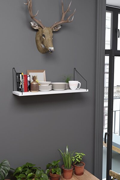 Catchme Duvar Rafı Kitaplık Mutfak Banyo Yaşam Alanı 20 X 70 Cm 1 Adet Beyaz