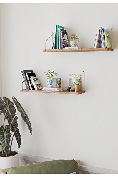 Catchme Duvar Rafı Kitaplık Mutfak Banyo Yaşam Alanı 20 X 70 Cm 2 Adet Atlant...