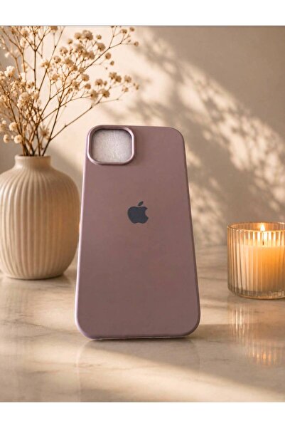 iPhone 13/14 Uyumlu Silikon İçi Kadife Lansman Telefon Kılıfı Kum Pembesi