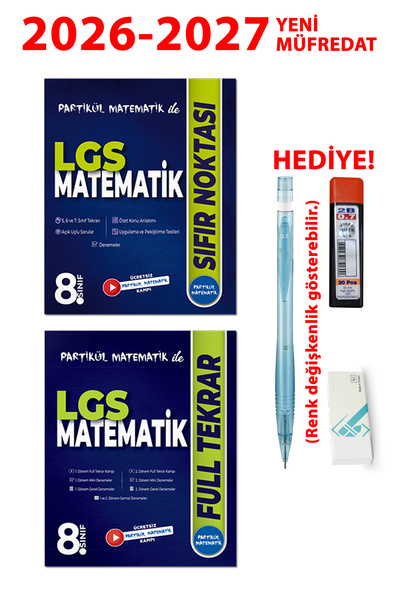 Partikül Matematik 8. Sınıf LGS Matematik Sıfır Nokası + Full Tekrar 2'li Set...