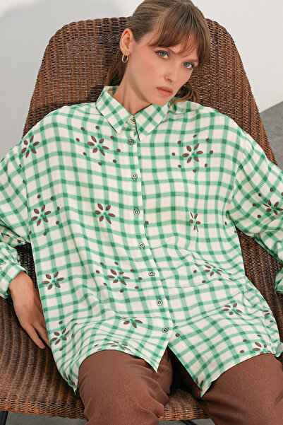 Bigdart 3900 Oversize Checkered Shirt - Green