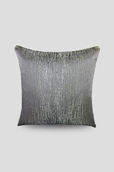 VISIONARIO Kırlent Kılıfı Düz Jakarlı - Çift Taraflı Biyeli 45x45 cm Toprak