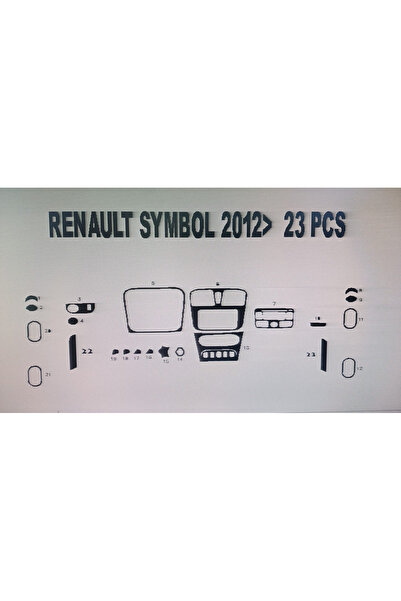 Demircioğlu Oto Aksesuar Marketi Renault Clio Symbol 2012> 23 Piece Dashboard...
