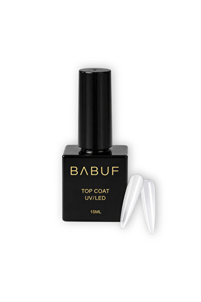 BABUF Top Coat No Wipe TP2, finisaj transparent lucios, 15 ml