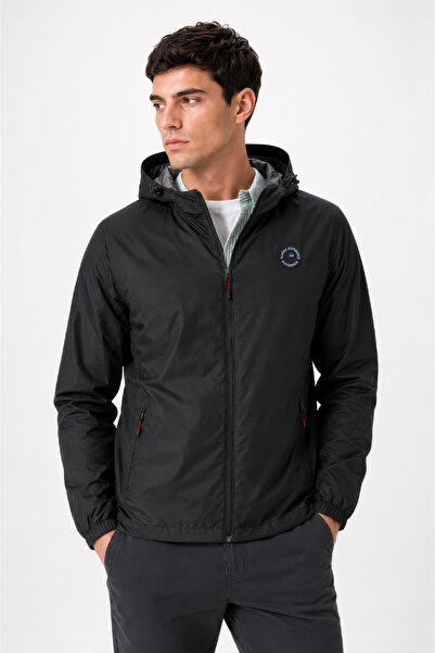 D1fference Men's Hooded Water and Windproof Pocketed Inside Raincoats, a Line...