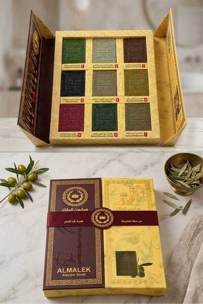 Daralhadarah Ghar Soap Royal Milk6Bars Gift of Kings Olive Oil Soap with 9 Na...