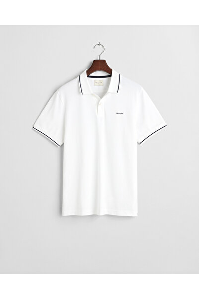 Gant Erkek Beyaz Regular Fit Polo Yaka T-Shirt