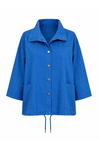 Zelish My Sister Saks blue snap button jacket