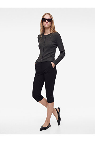 Koton Slim Fit Uzun Kollu Bisiklet Yaka Düğmeli Triko Hırka