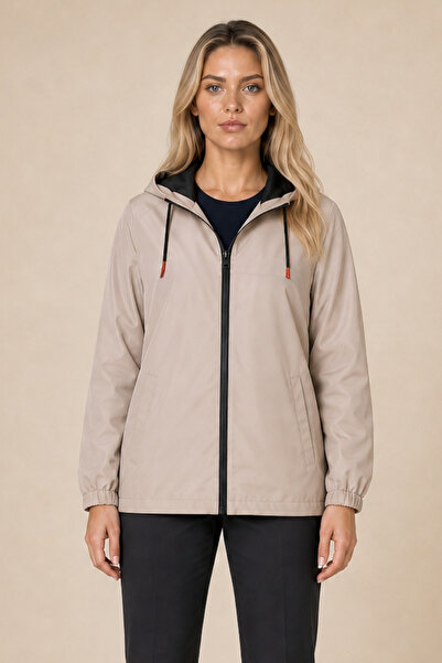 Montup Women's Stone Lined Waterproof and Windproof Seasonal Raincoat with Ho...
