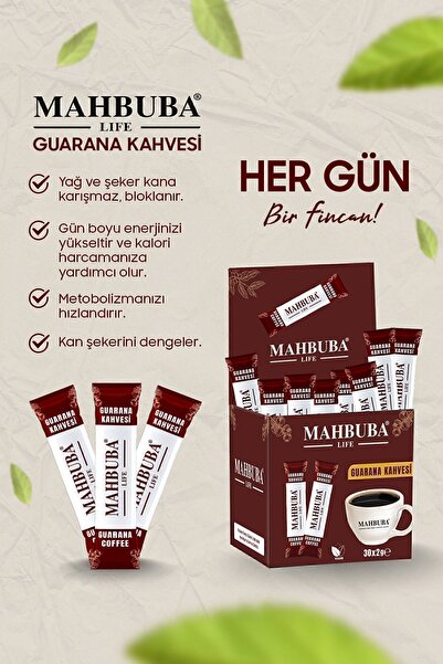Mahbuba Guarana Özlü Premium Kahve Gün Boyu Enerji 2x60gr ( 2 Aylık 60 Kullanım )