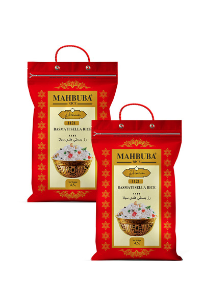Mahbuba 1121 Premium Basmati Pirinç 2x4,5kg Glutensiz (PESTİSİT VE AFLATOKSİN...