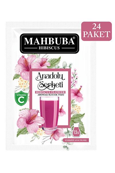 Mahbuba Anadolu Şerbeti Hibiscus Karanfil Reyhan Aromalı Soğuk Toz İçecek 24x11.2gr