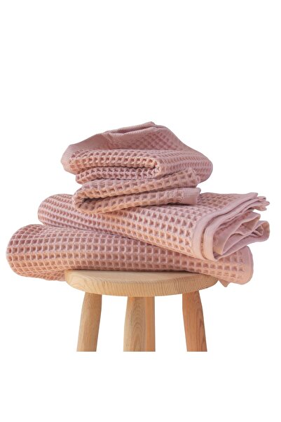Püskül Tekstil Luxury 4-Piece Waffle Weave Towel Set (2 Bath + 2 Hand), 100% ...